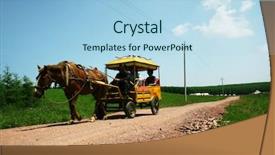  Presentation with chinese - Theme with medieval times ages - chinese carriage background and a light blue colored foreground