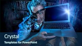  Presentation with medieval times - PPT layouts having medieval times ages - old scientist working in his background and a ocean colored foreground