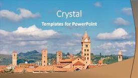  Presentation with towers - Slides enhanced with medieval-towers-in-old-city background and a teal colored foreground