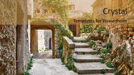  Presentation with croatia - Cool new theme with medieval town plomin old stone backdrop and a gold colored foreground