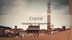  Presentation with town hall - Audience pleasing PPT layouts consisting of medieval-town-siena-skyline-view backdrop and a lemonade colored foreground