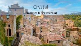  Presentation with old buildings - Amazing presentation having medieval-town-sorano-with-old backdrop and a light blue colored foreground