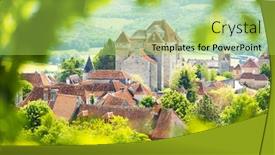  Presentation with medieval - Slide deck enhanced with medieval-village-of-curemonte background and a yellow colored foreground