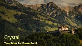  Presentation with switzerland - Slide set with medieval-village-of-gruyeres-switzerland background and a wine colored foreground