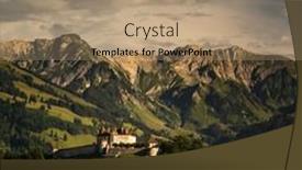  Presentation with medieval - PPT layouts featuring medieval-village-of-gruyeres-switzerland background and a coral colored foreground