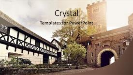  Presentation with medieval - Amazing PPT theme having medieval wartburg castle in eisenach backdrop and a lemonade colored foreground