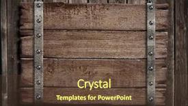  Presentation with plaque - Cool new PPT layouts with medieval wood sign board backdrop and a tawny brown colored foreground