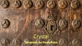  Presentation with lions - Slides enhanced with medieval-wooden-door-with-bronze background and a  colored foreground