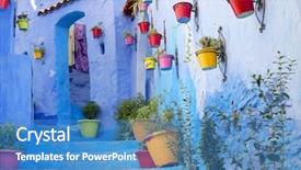  Presentation with africa rivers - PPT theme having medina of chefchaouen morocco africa background and a teal colored foreground