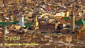  Presentation with fes - Audience pleasing slide deck consisting of medina of city fes morocco backdrop and a tawny brown colored foreground