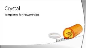  Presentation with health cost - Presentation theme enhanced with medis - money and pills pour background and a white colored foreground