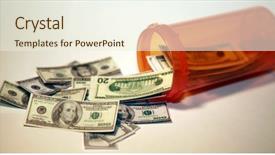  Presentation with health cost - Presentation theme enhanced with medis - money pours background and a cream colored foreground