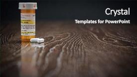  Presentation with labels - Slide set consisting of medis - non-proprietary prescription medicine bottle background and a black colored foreground