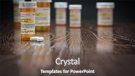  Presentation with release - Beautiful PPT theme featuring medis - variety of non-proprietary prescription medicine backdrop and a dark gray colored foreground