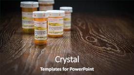  Presentation with labels - Amazing presentation design having medis - variety of non-proprietary prescription medicine backdrop and a tawny brown colored foreground