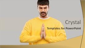  Presentation with mindfulness - Presentation design consisting of meditation-faith-and-mindfulness-concept background and a lemonade colored foreground