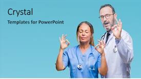  Presentation with gastrointestinal medical concept gerd - PPT layouts having meditation gesture with fingers yoga background and a  colored foreground