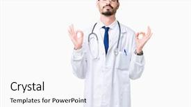  Presentation with hospital - PPT layouts enhanced with meditation gesture with fingers yoga background and a white colored foreground