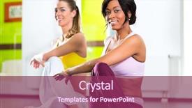  Presentation with latina - Slide deck featuring meditation in gym for better background and a violet colored foreground