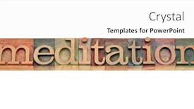  Presentation with meditation - Theme having meditation-isolated-text-in-vintage background and a white colored foreground