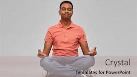  Presentation with mindfulness - Colorful theme enhanced with meditation-mindfulness-and-people-concept backdrop and a mint green colored foreground