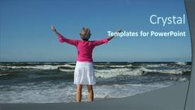  Presentation with meditation - Presentation enhanced with meditation on the beach background and a teal colored foreground