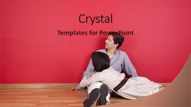  Presentation with floor - Theme having meditation room - mature couple sited background and a  colored foreground