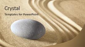  Presentation with spa meditation - Slide set featuring meditation stone garden spa wellnes background and a lemonade colored foreground