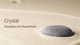  Presentation with stone balance - Slide deck enhanced with meditation stone in a japanese background and a lemonade colored foreground