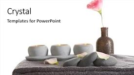  Presentation with spa - Presentation design featuring meditation stones - beautiful spa composition isolated background and a  colored foreground