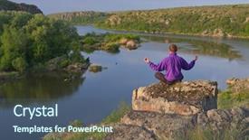  Presentation with clear sunny day rural landscape - Beautiful slides featuring meditation stones - spring landscape sunny day backdrop and a  colored foreground