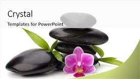  Presentation with spa concept - Amazing theme having meditation stones - zen pebbles balance spa backdrop and a white colored foreground