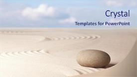  Presentation with japanese culture - Colorful PPT theme enhanced with meditation zen garden harmony relaxation backdrop and a sky blue colored foreground