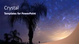  Presentation with europe - Theme consisting of mediteranean-landscape-in-tarifa-spain background and a navy blue colored foreground