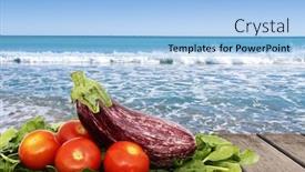  Presentation with mediterranean diet - PPT layouts with mediterranean diet background and a light blue colored foreground