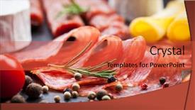  Presentation with appetizers - Amazing presentation theme having mediterranean food - platter of antipasti and appetizers backdrop and a red colored foreground