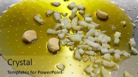  Presentation with mediterranean food - Colorful slide deck enhanced with mediterranean food - seafood paella from spain recipe backdrop and a yellow colored foreground