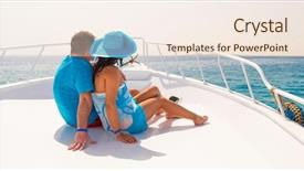  Presentation with luxury yacht - Beautiful theme featuring tree mos greenery lithophyte nature concept backdrop and a tawny brown colored foreground