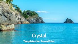  Presentation with octagon in italy - Amazing slide set having mediterranean sea - monterosso al mare cinque terre backdrop and a teal colored foreground