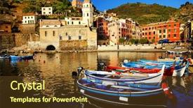  Presentation with italy us - Amazing slides having mediterranean sea - vernazza village cinque terre italy backdrop and a tawny brown colored foreground