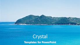  Presentation with sky blue - Cool new slide set with mediterranean-sea-and-coast backdrop and a teal colored foreground