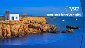  Presentation with nova scotia culture - Colorful PPT theme enhanced with mediterranean sea in nova tabarca backdrop and a teal colored foreground