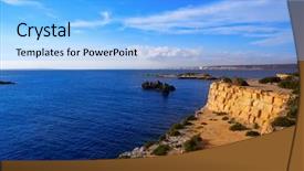  Presentation with law of the sea - Slide deck enhanced with mediterranean sea in nova tabarca background and a light blue colored foreground