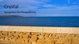  Presentation with mediterranean - Slide set featuring mediterranean sea in nova tabarca background and a teal colored foreground