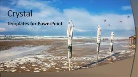  Presentation with winter storm - Presentation design with mediterranean sea january 1 2016 background and a light blue colored foreground