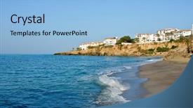  Presentation with mediterranean - Theme with mediterranean sea nerja spain 2008 background and a  colored foreground