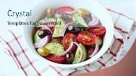  Presentation with salad dressing - Audience pleasing PPT theme consisting of bowl and eating popcorn backdrop and a gray colored foreground