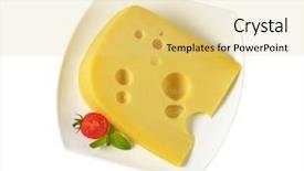 Presentation with white cheese - PPT theme having medium-hard swiss cheese background and a blonde colored foreground