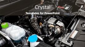  Presentation with engine - Slide deck featuring medium-hybrid-car-engine-background background and a tawny brown colored foreground