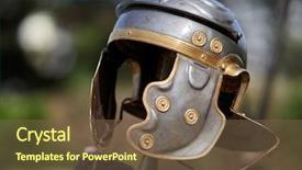  Presentation with medieval - Amazing theme having medival - medieval metal helmet backdrop and a tawny brown colored foreground